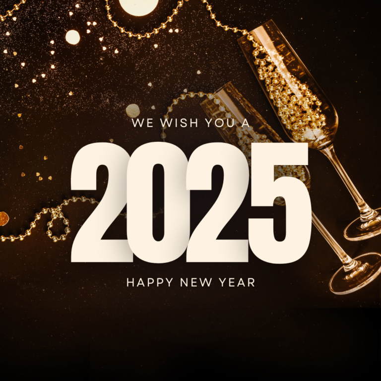 Black and Golden Modern Elegant Happy New Year Instagram Post